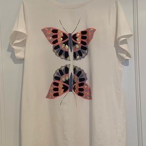 Tea Collection butterfly shirt girls 14